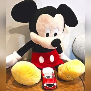 Disney Mickey Mouse Plush Mickey and Hot Rod Mickey Toy Car